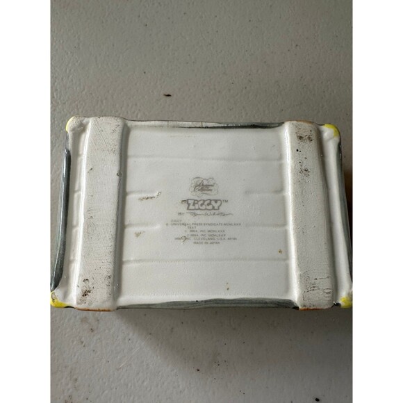 Vintage Ziggy & Fuzz 2 Piece Small Ceramic Jewelry Trinket Treasure Chest Box - Picture 7 of 7